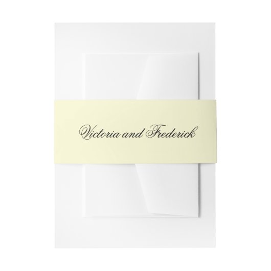 Bandeau De Faire-part Mariage simple Pastel Jaune élégant (Devant example)