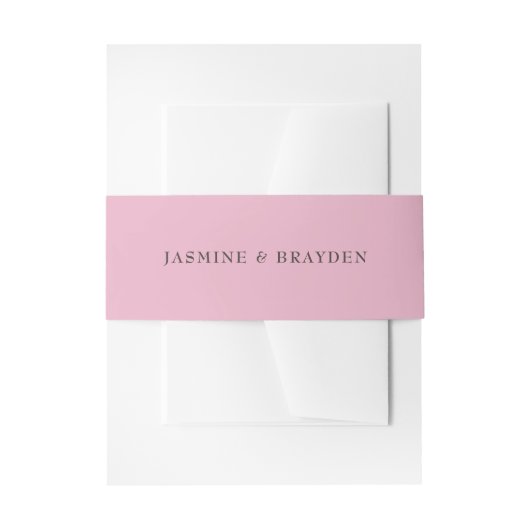 Bandeau De Faire-part Mariage Simple Rose (Devant example)