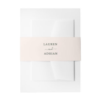 Bandeau De Faire-part Mariage simple rose pâle