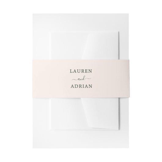 Bandeau De Faire-part Mariage simple rose pâle (Devant example)