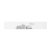 Bandeau De Faire-part Mariage Skyline de Nashville | (Plat)