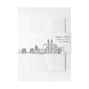 Bandeau De Faire-part Mariage Skyline de Pittsburg  