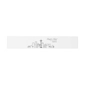 Bandeau De Faire-part Mariage Skyline Seattle | (Plat)