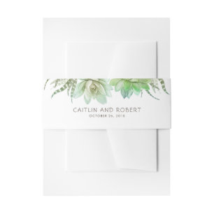 Bandeau De Faire-part Mariage Succulent