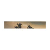 Bandeau De Faire-part Mariage Sunset Beach Palms (Plat)