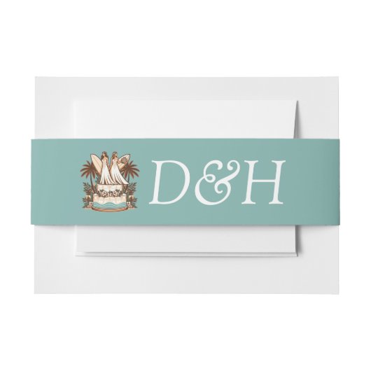 Bandeau De Faire-part Mariage surf Brides (Devant Example)