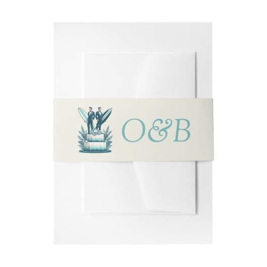 Bandeau De Faire-part Mariage surf Grooms (Devant example)