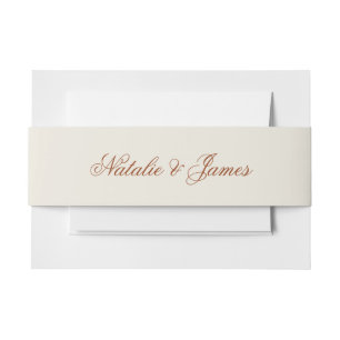 Bandeau De Faire-part Mariage Terre Cuite Orange Brûlée Crème Vieille Fo