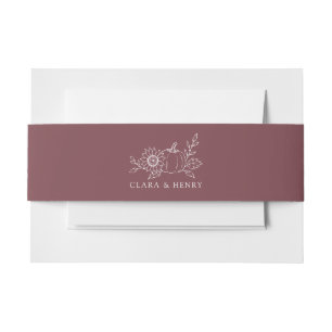 Bandeau De Faire-part Mariage Tournesol Citrouille Bourgogne