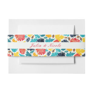 Bandeau De Faire-part Mariage Tournesols Aquarelle Jaune Bleu Naturel