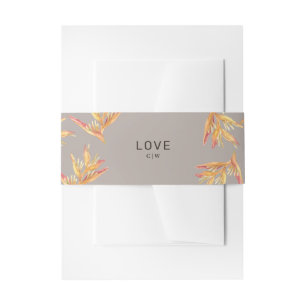 Bandeau De Faire-part Mariage Tropical Beach Taupe