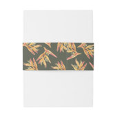 Bandeau De Faire-part Mariage Tropical Beach Vert foncé (Dos Example)