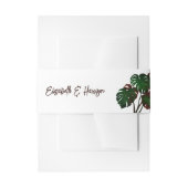 Bandeau De Faire-part Mariage tropical de la plage de Monstera (Devant example)