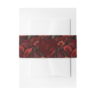Bandeau De Faire-part Mariage Tropical Fantastique aux Lys de Callas Rou