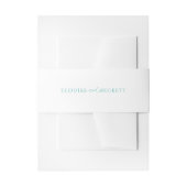 Bandeau De Faire-part Mariage Turquoise et blanc moderne Inviter Belly B (Devant example)