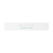 Bandeau De Faire-part Mariage turquoise et gris argenté (Plat)