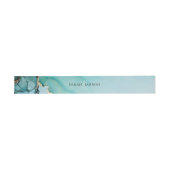 Bandeau De Faire-part Mariage Turquoise nommé (Plat)