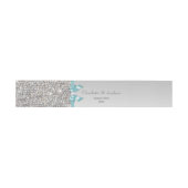 Bandeau De Faire-part Mariage Turquoise personnalisé Bow & Diamonds (Plat)