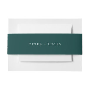 Bandeau De Faire-part Mariage Turquoise profond