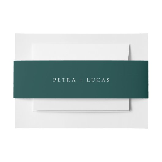 Bandeau De Faire-part Mariage Turquoise profond (Devant Example)