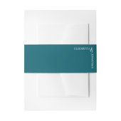 Bandeau De Faire-part Mariage Typographie Moderne Sarcelle Foncé (Devant example)