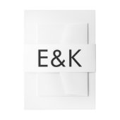 Bandeau De Faire-part Mariage ultra moderne Gras Grand Monogramme Minima (Devant example)