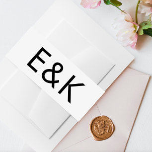 Bandeau De Faire-part Mariage ultra moderne Gras Grand Monogramme Minima