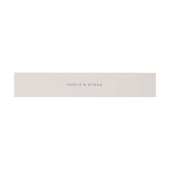 Bandeau De Faire-part Mariage Uni Beige (Plat)