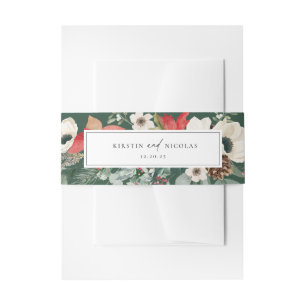Bandeau De Faire-part Mariage végétal d'hiver