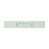 Bandeau De Faire-part Mariage vert Boho Sage simple (Plat)