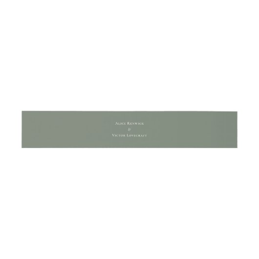 Bandeau De Faire-part Mariage vert Boho Sage simple (Plat)