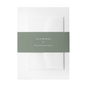 Bandeau De Faire-part Mariage vert Boho Sage simple (Devant example)