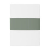 Bandeau De Faire-part Mariage vert Boho Sage simple (Dos Example)