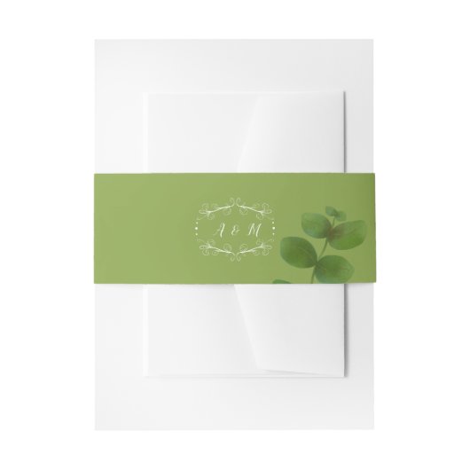 Bandeau De Faire-part Mariage Vert Chic (Devant example)