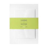 Bandeau De Faire-part Mariage vert citronnelle moderne (Devant example)