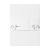 Bandeau De Faire-part Mariage vert de la saison florale de la Renaissanc (Dos Example)