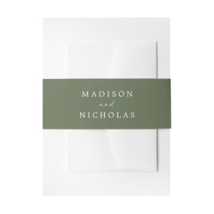 Bandeau De Faire-part Mariage vert de palme tropicale solide