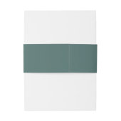 Bandeau De Faire-part Mariage vert d'épinette solide (Dos Example)