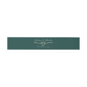 Bandeau De Faire-part Mariage Vert Émeraude Chic (Plat)