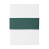 Bandeau De Faire-part Mariage Vert Émeraude Chic (Dos Example)