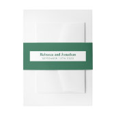 Bandeau De Faire-part Mariage vert émeraude minimal (Devant example)