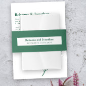 Bandeau De Faire-part Mariage vert émeraude minimal