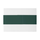 Bandeau De Faire-part Mariage vert émeraude solide (Dos exemple)