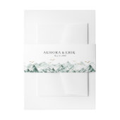 Bandeau De Faire-part Mariage vert et Gold Mountain (Devant example)