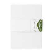 Bandeau De Faire-part Mariage vert Feuille d'olive Abstrait moderne (Dos Example)