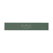 Bandeau De Faire-part Mariage vert foncé (Plat)