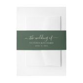 Bandeau De Faire-part Mariage vert foncé (Devant example)
