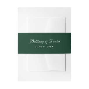 Bandeau De Faire-part Mariage vert forestier