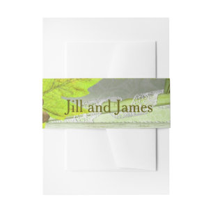 Bandeau De Faire-part Mariage vert jaune