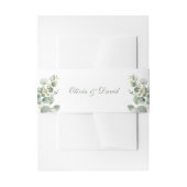 Bandeau De Faire-part Mariage vert moderne Eucalyptus (Devant example)